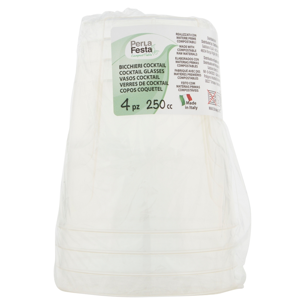 PerLa Festa ComposTable Bicchieri Cocktail 250 cc 4 pz
