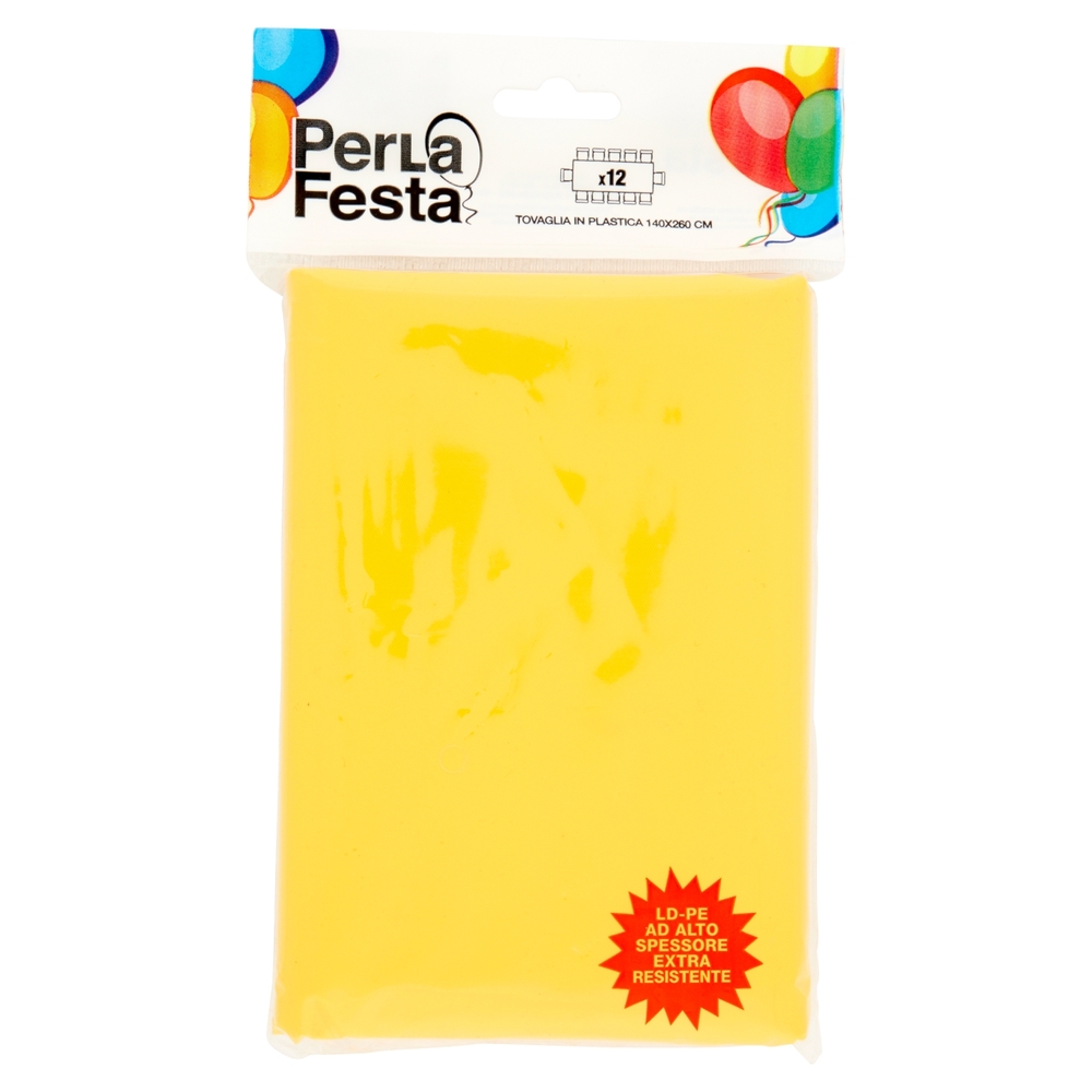 PerLa Festa Tovaglia in plastica 140x260 cm Gialla 1 pz