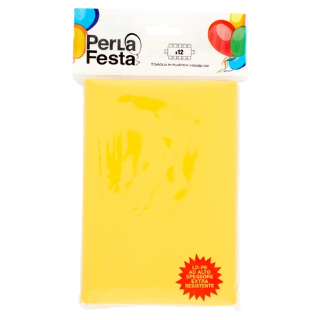 PerLa Festa Tovaglia in plastica 140x260 cm Gialla 1 pz
