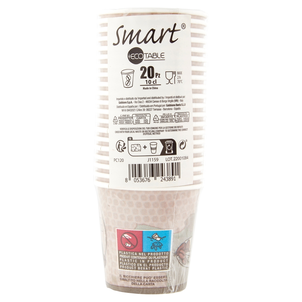 Smart Ecotable Bicchieri 10 cl 20 pz