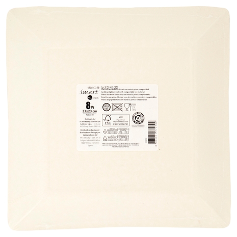 Smart Ecotable Piatti 23x23 cm 8 pz