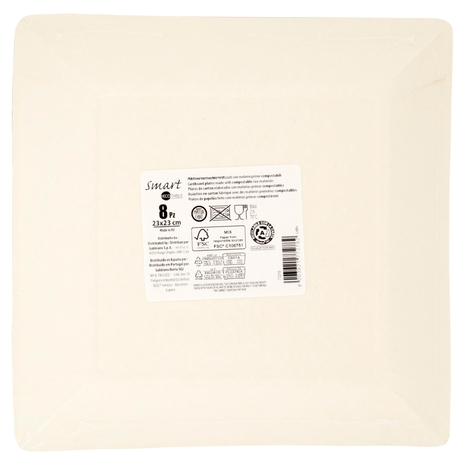 Smart Ecotable Piatti 23x23 cm 8 pz