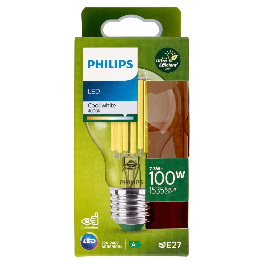 Philips Led Goccia Vetro Filamento 100W E27 4000K