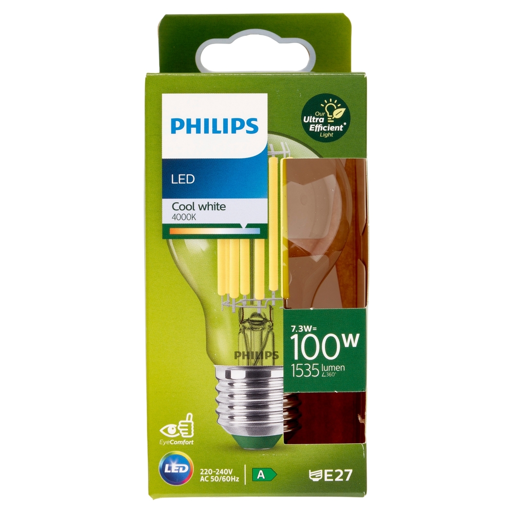 Philips Led Goccia Vetro Filamento 100W E27 4000K