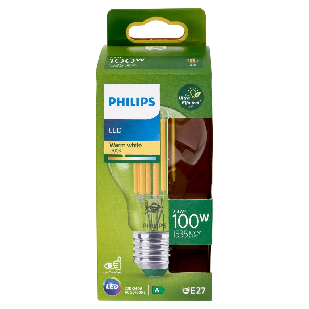 Philips LED Goccia Vetro Filam 100W E27 2700K Non-Dim Classe A