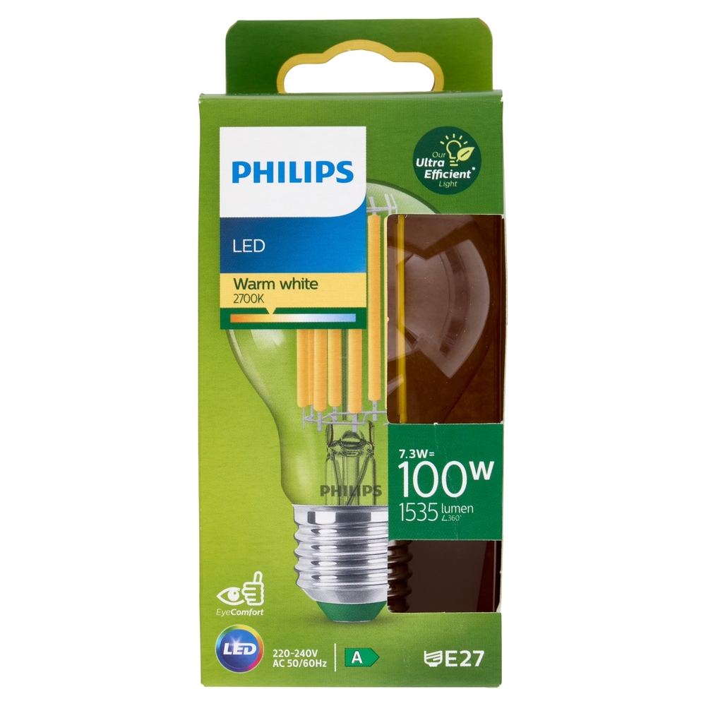 Philips LED Goccia Vetro Filam 100W E27 2700K Non-Dim Classe A