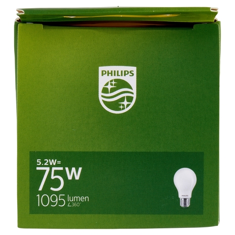 Philips LED Goccia Vetro Smerigliato 75W E27 2700K Non-Dim Classe A