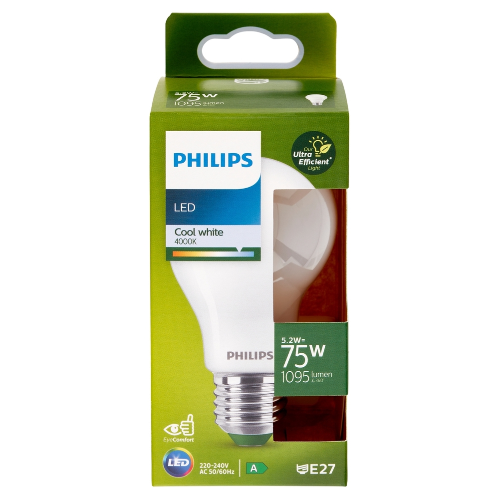 Philips Led Goccia Vetro Smerigliato 75W E27 4000K