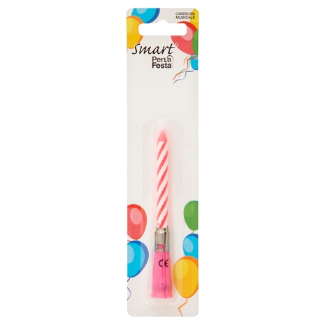 Smart PerLa Festa Candelina Musicale rosa 1 pz