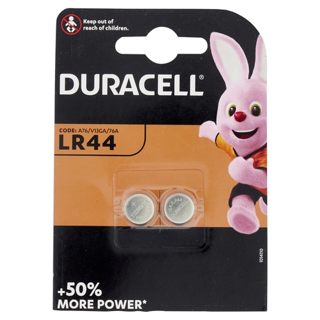 Duracell LR44 Batteria Bottone Alcalino Specialistica 1.5V confezione da 2 76A A76 V13GA