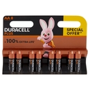 Duracell Plus AA Batterie Stilo Alcaline 1.5V LR06 MX1500 confezione da 8 Pile Duracell