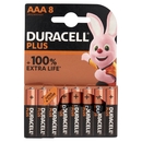Duracell Plus AAA Batterie Ministilo Alcaline 1.5V LR03 MN2400 confezione da 8 Pile Duracell