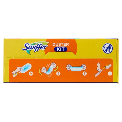 Swiffer Kit Iniziale: 1 Manico + 4 Ricariche Perfette Per La Polvere - Profumato, Per Pavimenti E Superfici