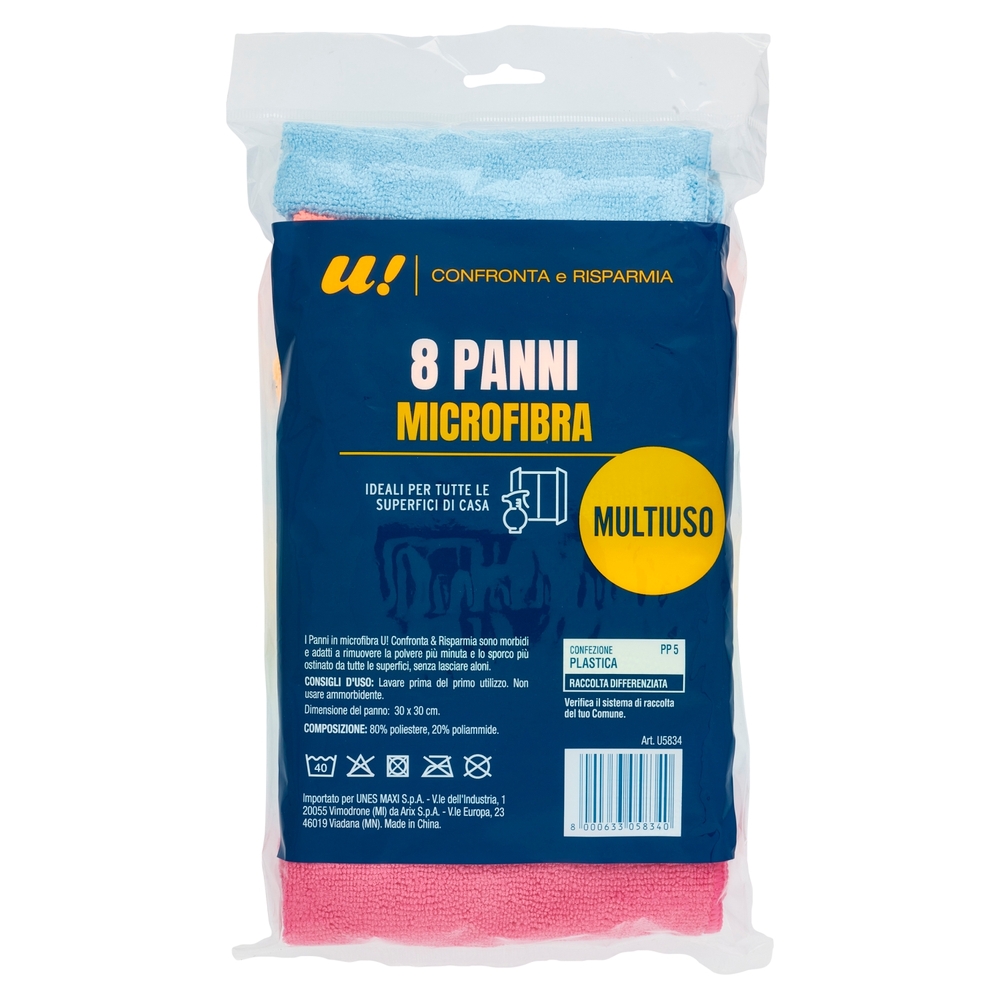 Vax 1 1 132528 00   Set di 8 panni per la polvereTotale Home, in microfibra, multicolore