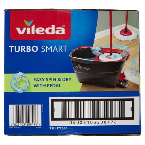 Vileda Sistema Turbo Smart - Lavapavimenti Con Secchio E Strizzatura A Pedale - Foto 2