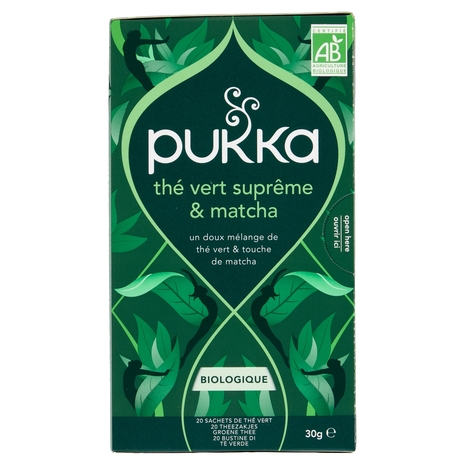 pukka supreme matcha green organic 20 green tea sachets 30 g