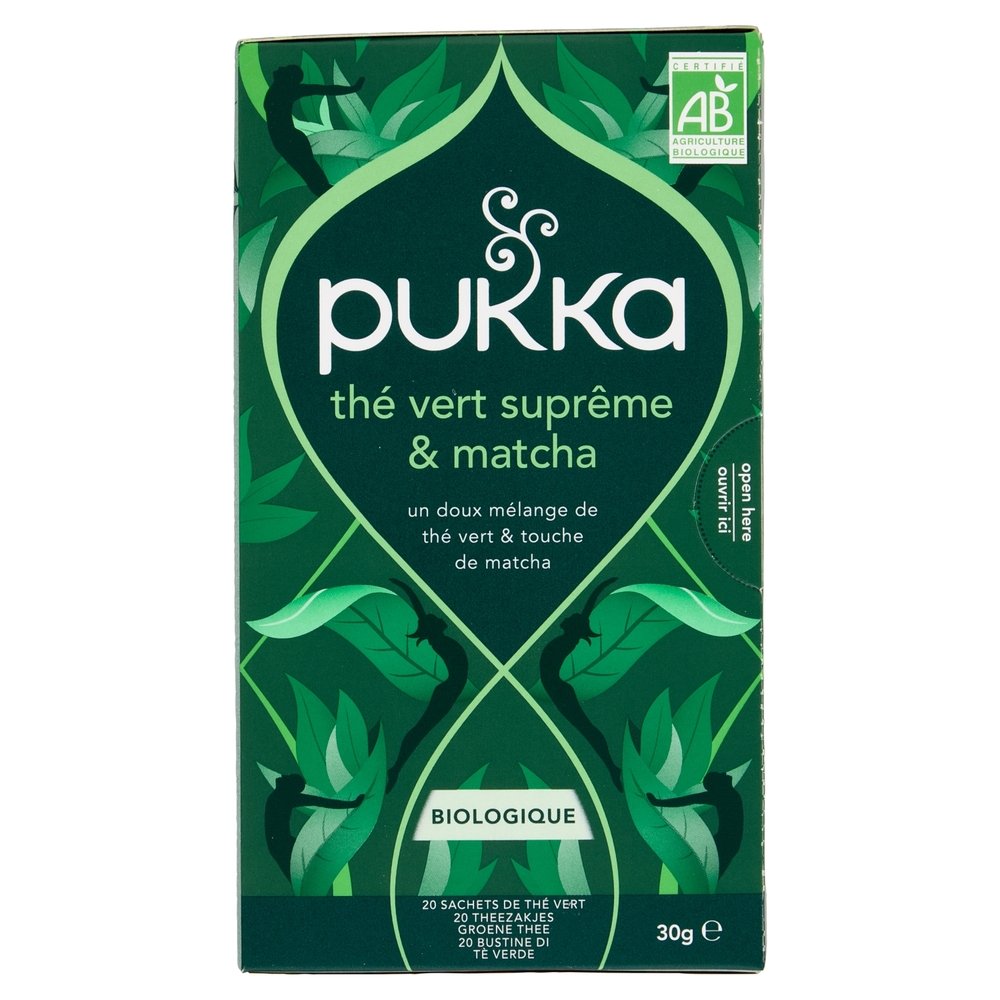 pukka supreme matcha green organic 20 green tea sachets 30 g