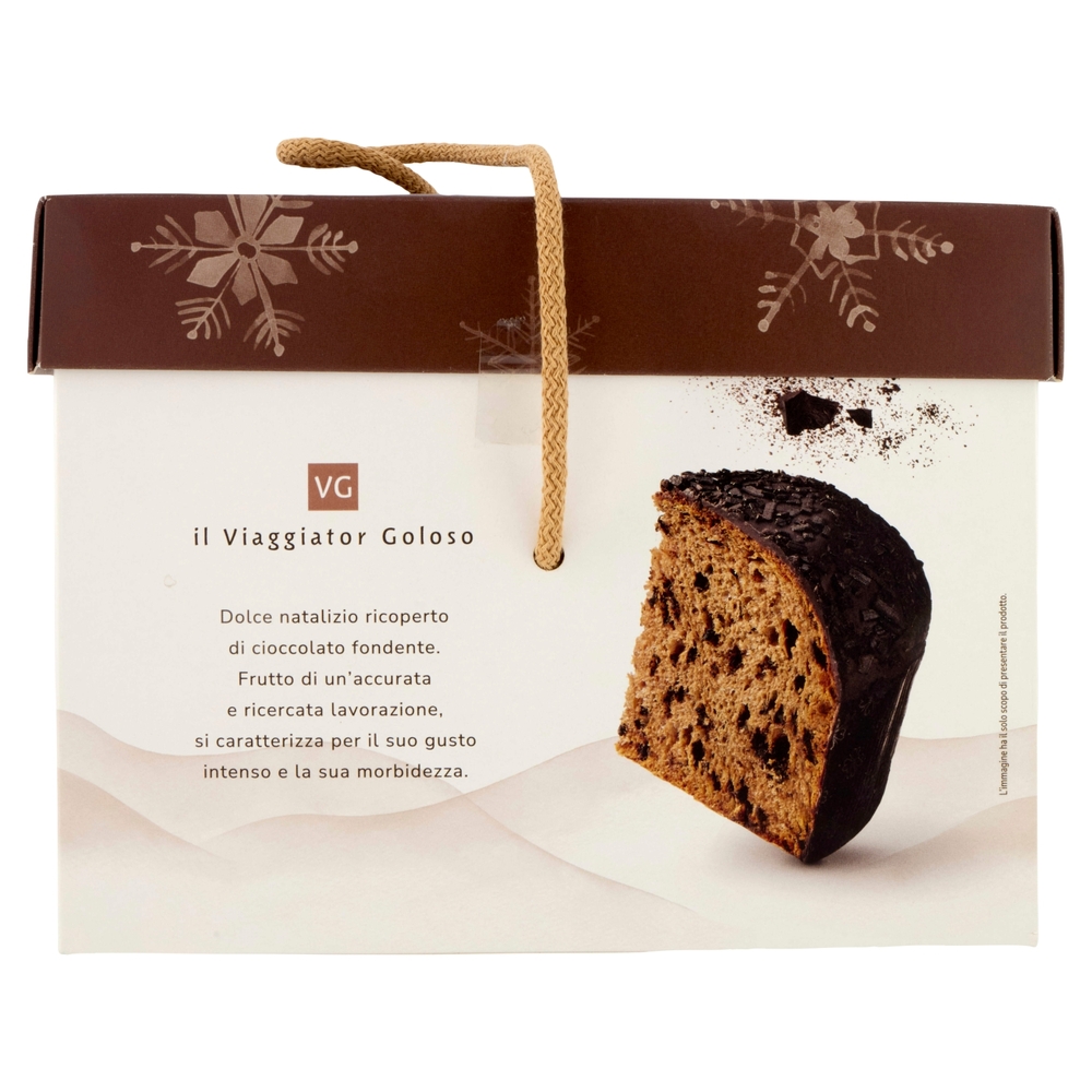 Panettone Dark con Copertura di Cioccolato Fondente Il Viaggiator Goloso