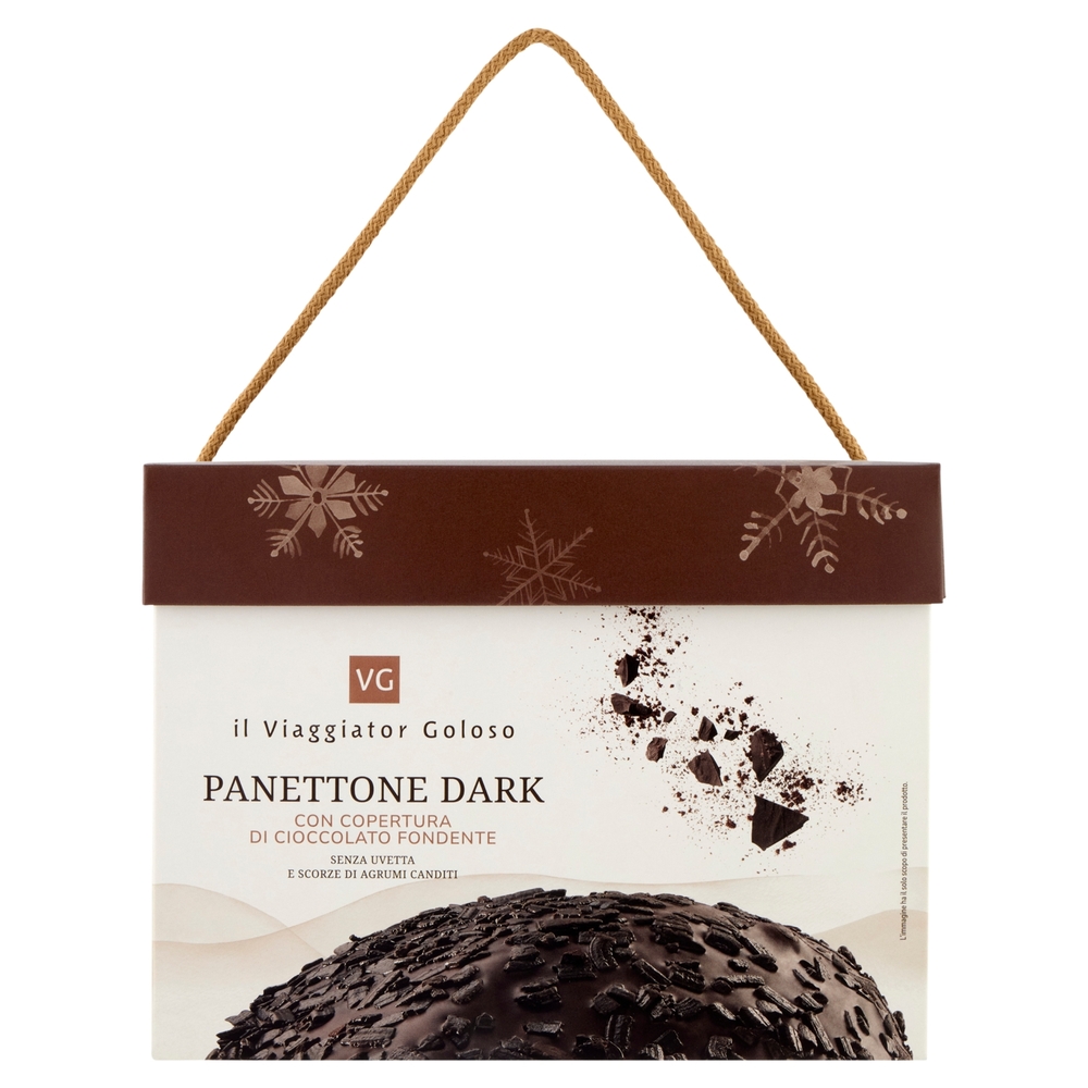 Panettone Dark con Copertura di Cioccolato Fondente Il Viaggiator Goloso