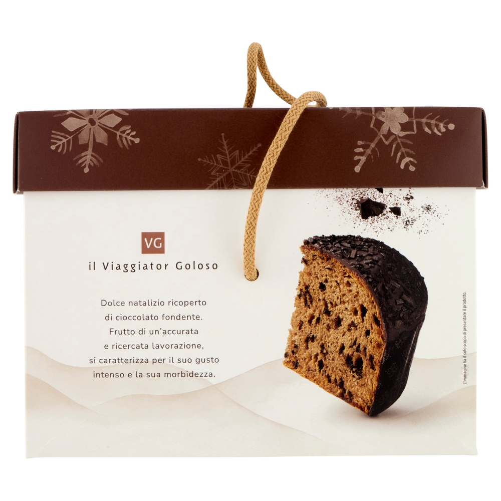 Panettone Dark con Copertura di Cioccolato Fondente Il Viaggiator Goloso