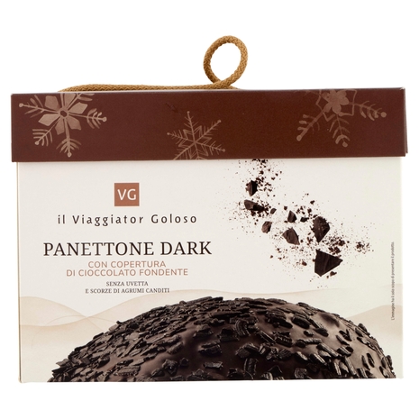 Panettone Dark con Copertura di Cioccolato Fondente Il Viaggiator Goloso