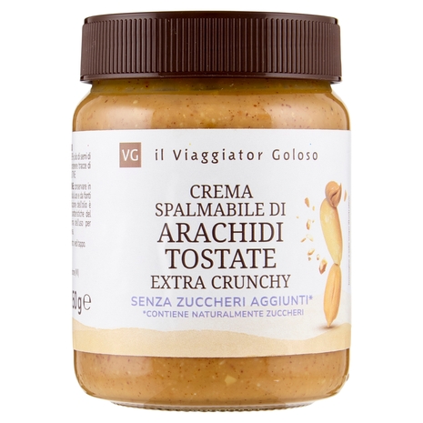 Crema Spalmabile di Arachidi Tostate Extra Crunchy Il Viaggiator Goloso