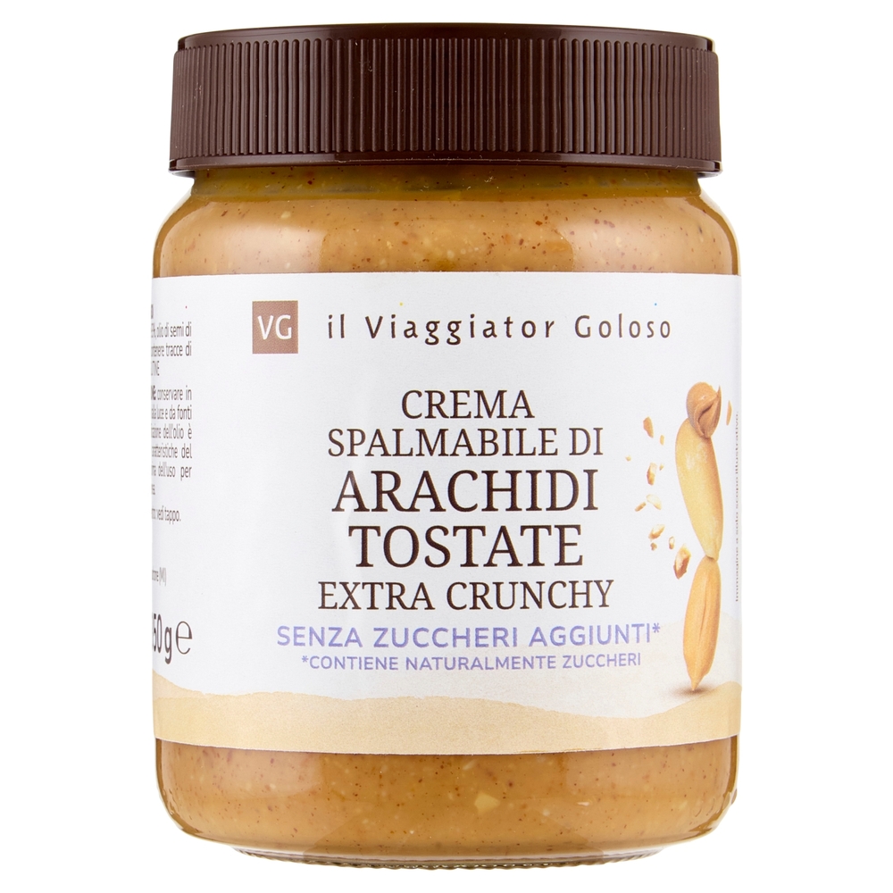 Crema Spalmabile di Arachidi Tostate Extra Crunchy Il Viaggiator Goloso