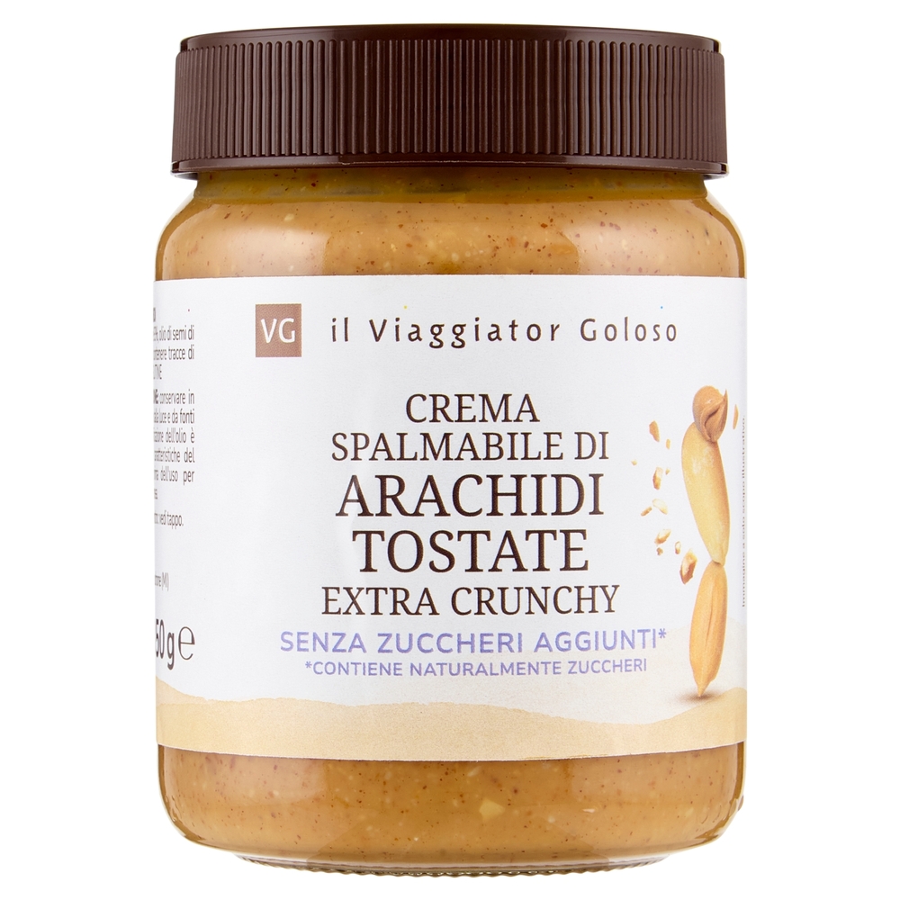 Crema Spalmabile di Arachidi Tostate Extra Crunchy Il Viaggiator Goloso