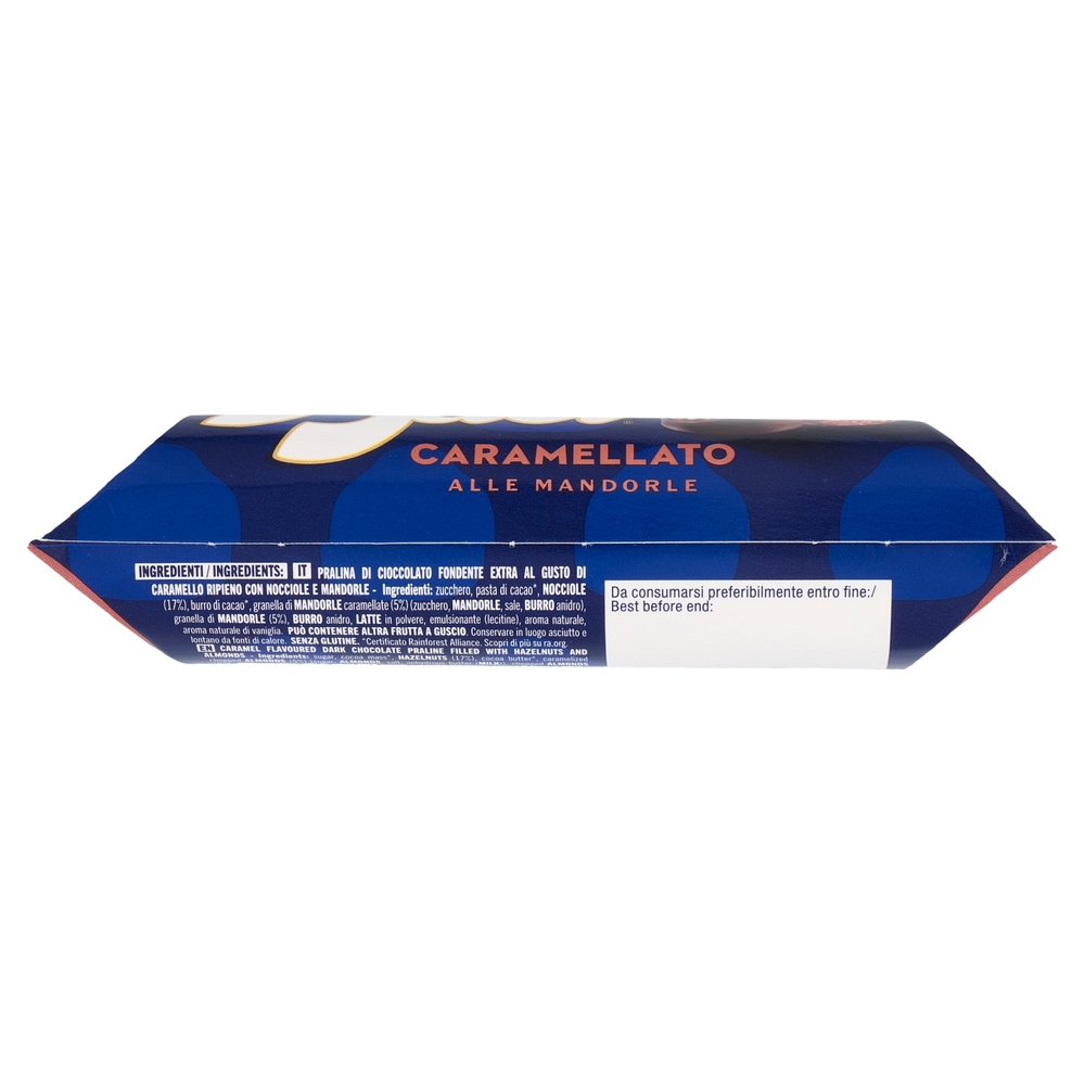 BACI PERUGINA Caramellato alle Mandorle Cioccolatini Fondenti ripieni al Gianduia Tubo 37,5g