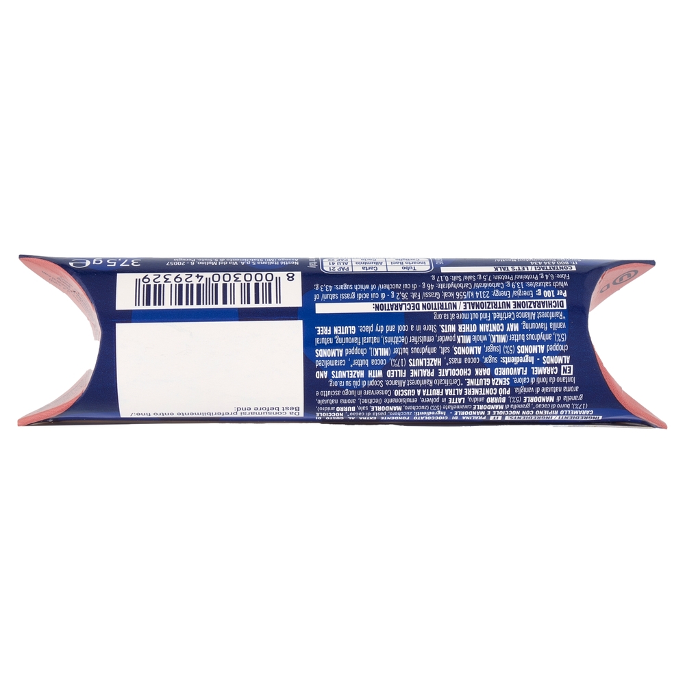 BACI PERUGINA Caramellato alle Mandorle Cioccolatini Fondenti ripieni al Gianduia Tubo 37,5g