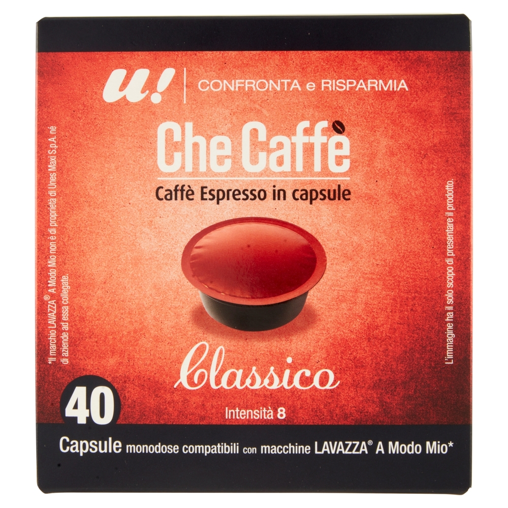 40 Capsule Che Caffè Classico Lavazza A Modo Mio U! Confronta e Risparmia