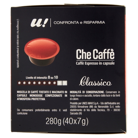 40 Capsule Che Caffè Classico Lavazza A Modo Mio U! Confronta e Risparmia