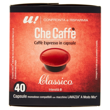 40 Capsule Che Caffè Classico Lavazza A Modo Mio U! Confronta e Risparmia