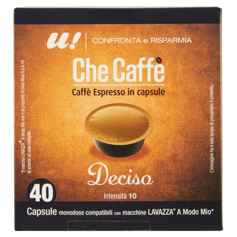 40 Capsule Che Caffè Deciso Lavazza A Modo Mio U! Confronta e Risparmia
