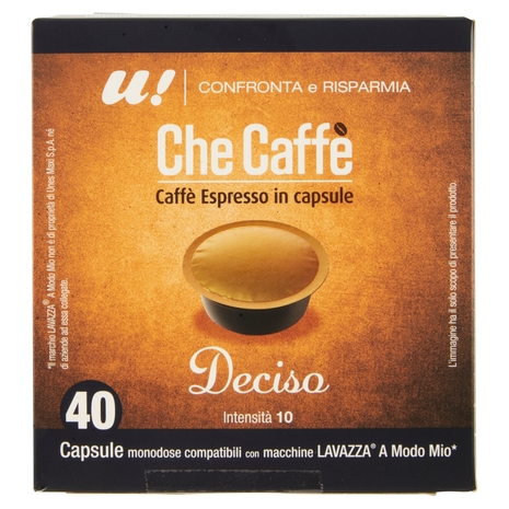 40 Capsule Che Caffè Deciso Lavazza A Modo Mio U! Confronta e Risparmia