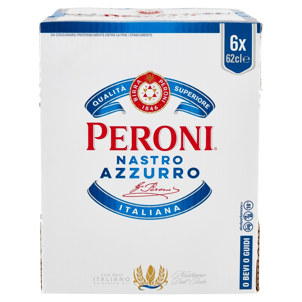 Peroni Nastro Azzurro Birra 6 x 62 cl