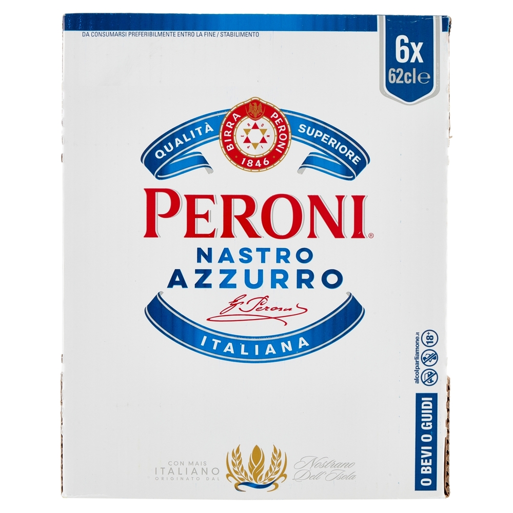 Peroni Nastro Azzurro Birra 6 x 62 cl