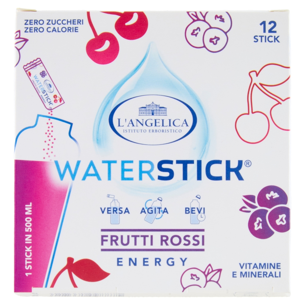 L'Angelica Waterstick Frutti Rossi Energy 12 x 2 g