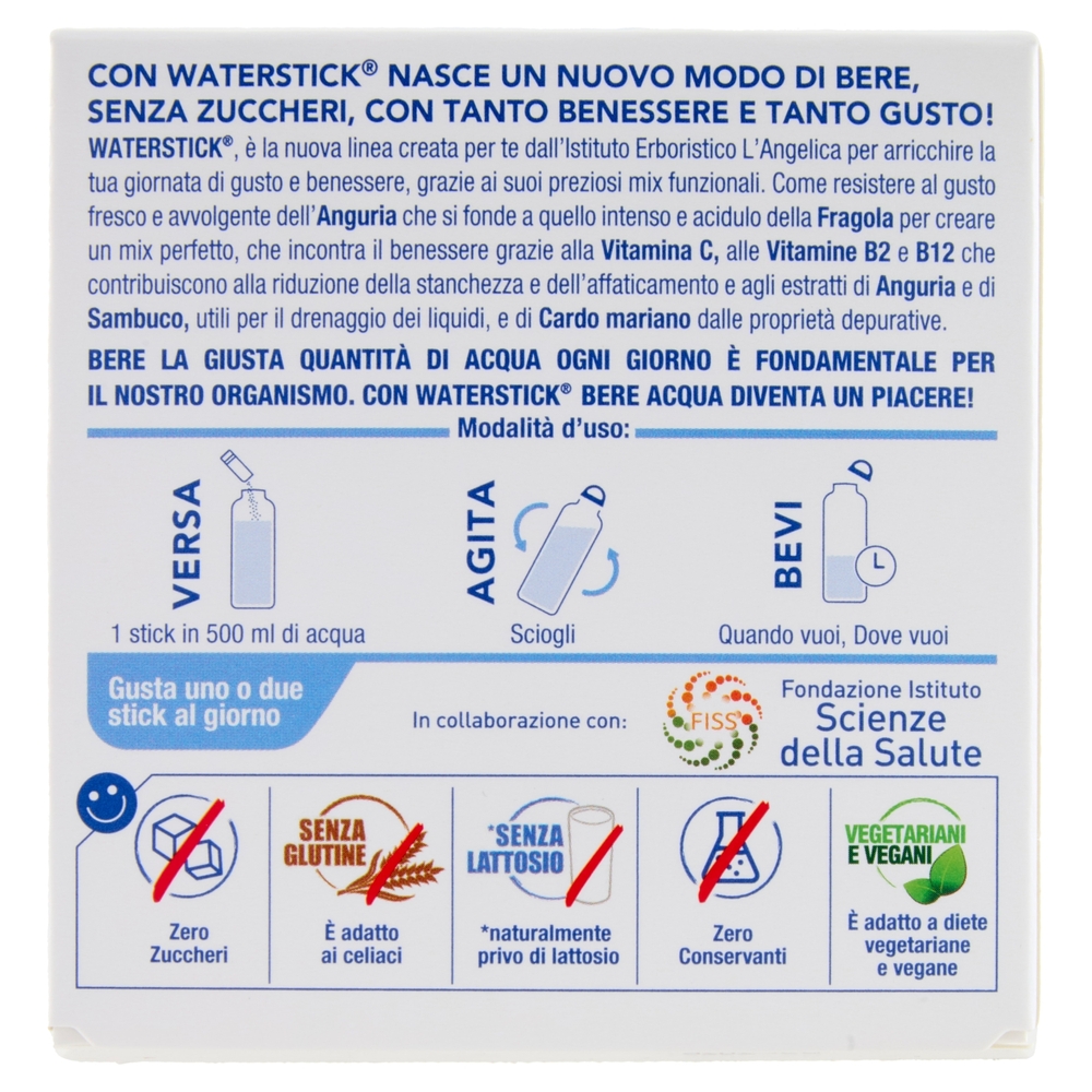 L'Angelica Waterstick Anguria e Fragola Detox 12 x 2 g