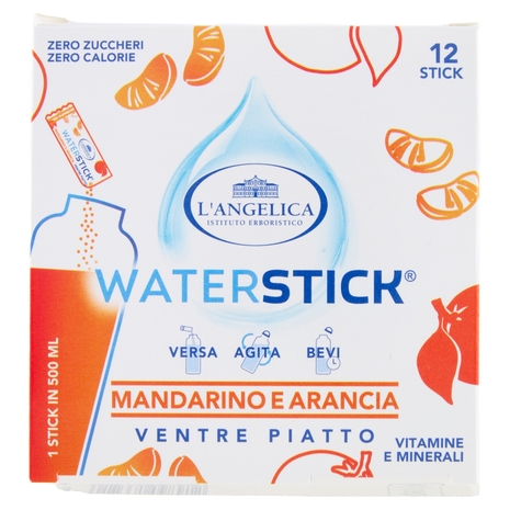 L'Angelica Waterstick Mandarino e Arancia Ventre Piatto 12 x 2 g