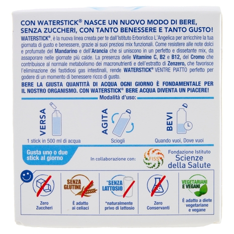 L'Angelica Waterstick Mandarino e Arancia Ventre Piatto 12 x 2 g
