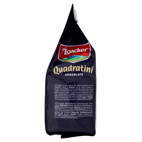 Loacker Wafer Quadratini Chocolate con crema al cioccolato con cacao dell'Ecuador wafers 250 g