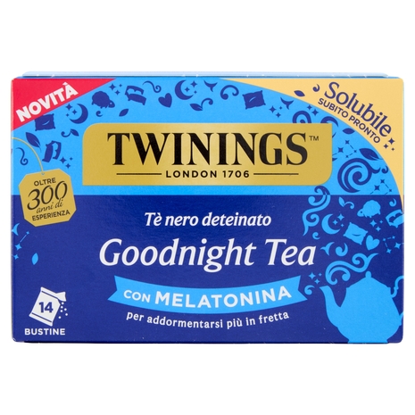 Twinings Goodnight Tea Tè Nero Deteinato solubile con Melatonina 14 bustine The x 4 g