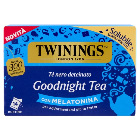 Twinings Goodnight Tea Tè Nero Deteinato solubile con Melatonina 14 bustine The x 4 g