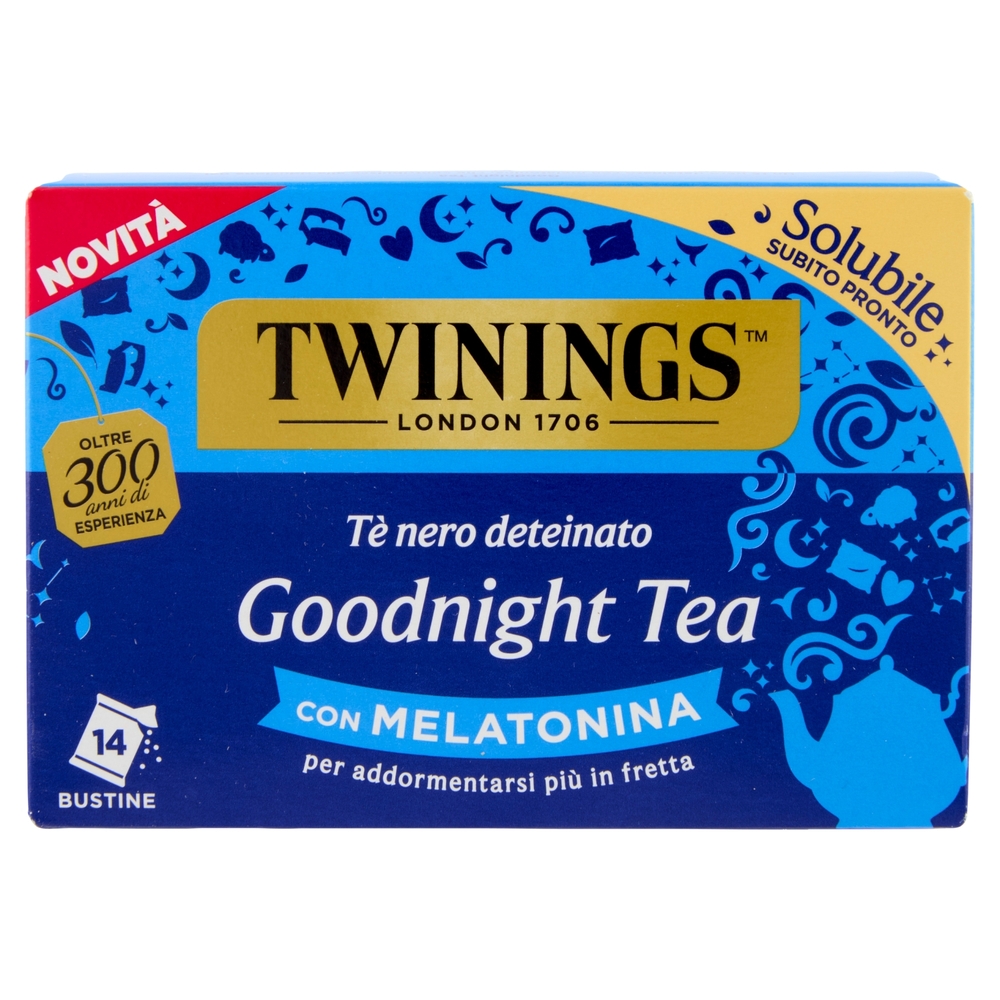 Twinings Goodnight Tea Tè Nero Deteinato solubile con Melatonina 14 bustine The x 4 g