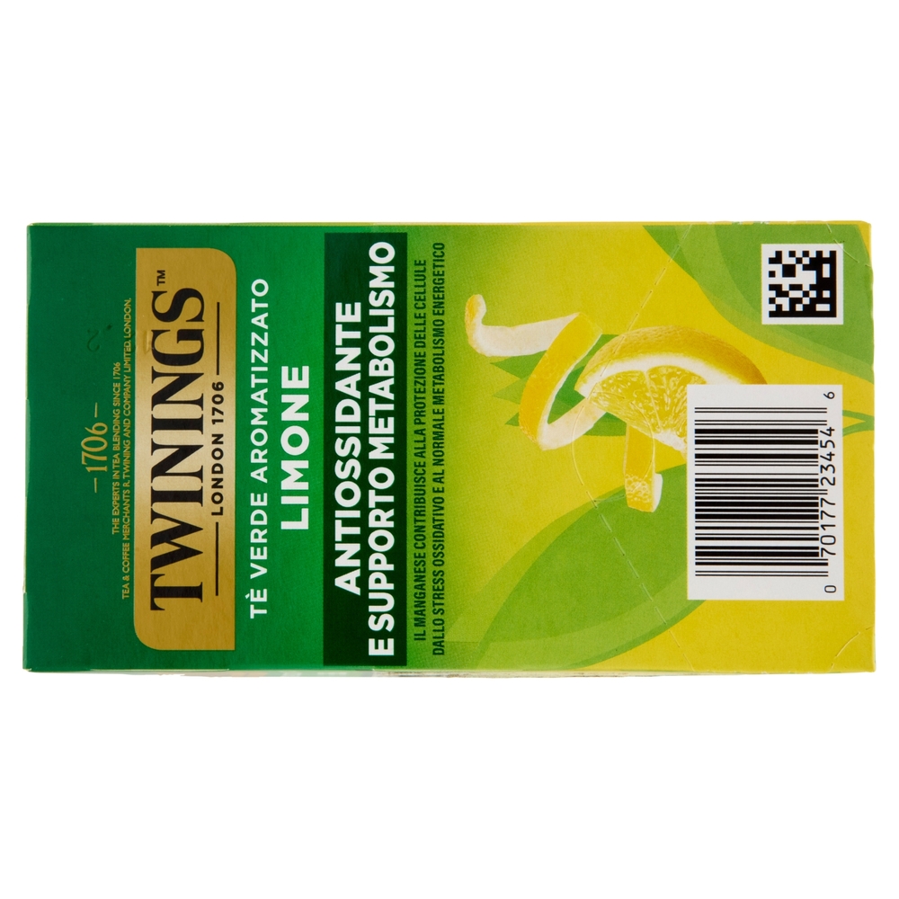 Twinings Limone Tè Verde aromatizzato Antiossidante e Supporto Metabolismo 20 filtri The 40 g