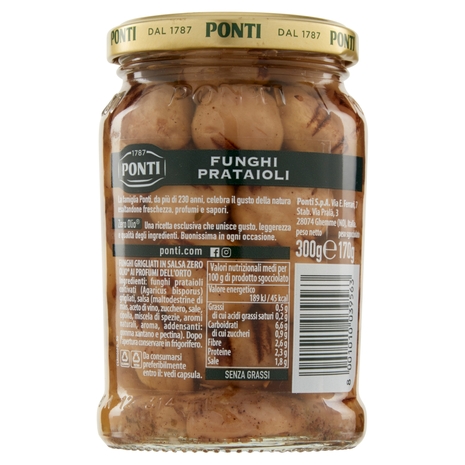 Ponti Zero Olio Funghi Prataioli 300 g
