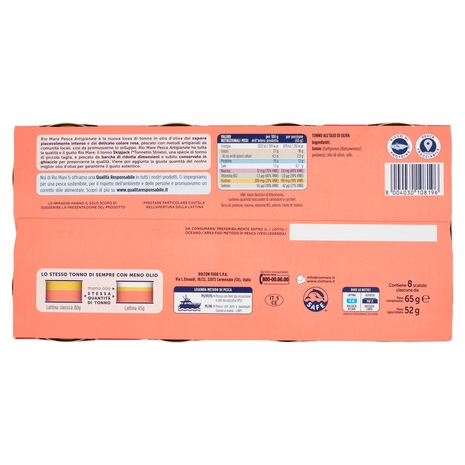 Rio mare Tonno all'Olio di Oliva 8 x 65 g