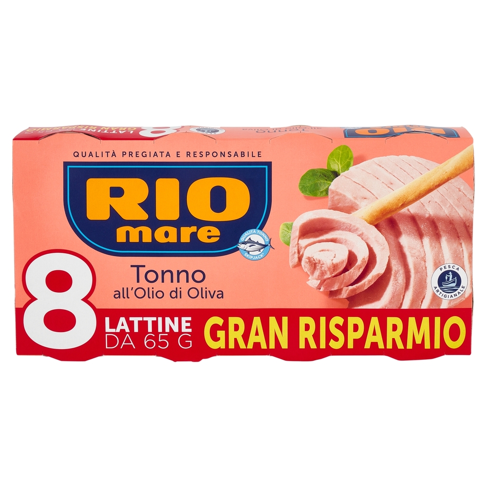 Rio mare Tonno all'Olio di Oliva 8 x 65 g