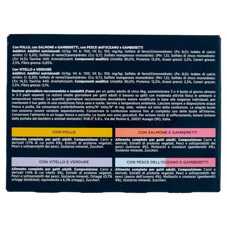 PURINA GOURMET Perle I Capolavori del Gusto Pollo, Vitello, Salmone, Pesce dell'Oceano 24x85g